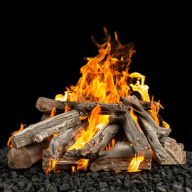 Fire Glass Lava Rock Gas Logs For, Outdoor Fire Pit Log Sets