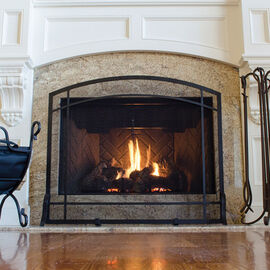Fireplace Screens Single Panel, Replacement Gas Fireplace Screens
