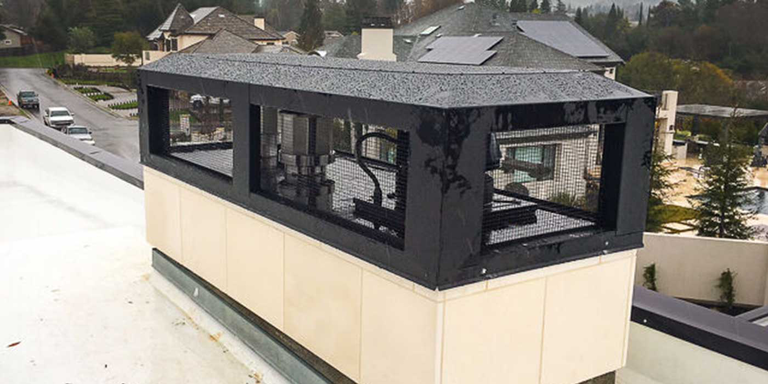 Black Multi-Flue Chimney Cap