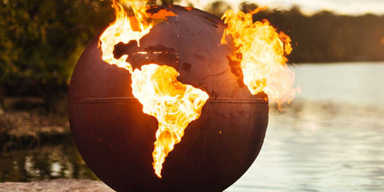 Third Rock Fire Pit Globe