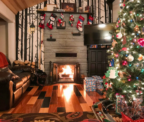 Cozy Woodsy Christmas Hearth