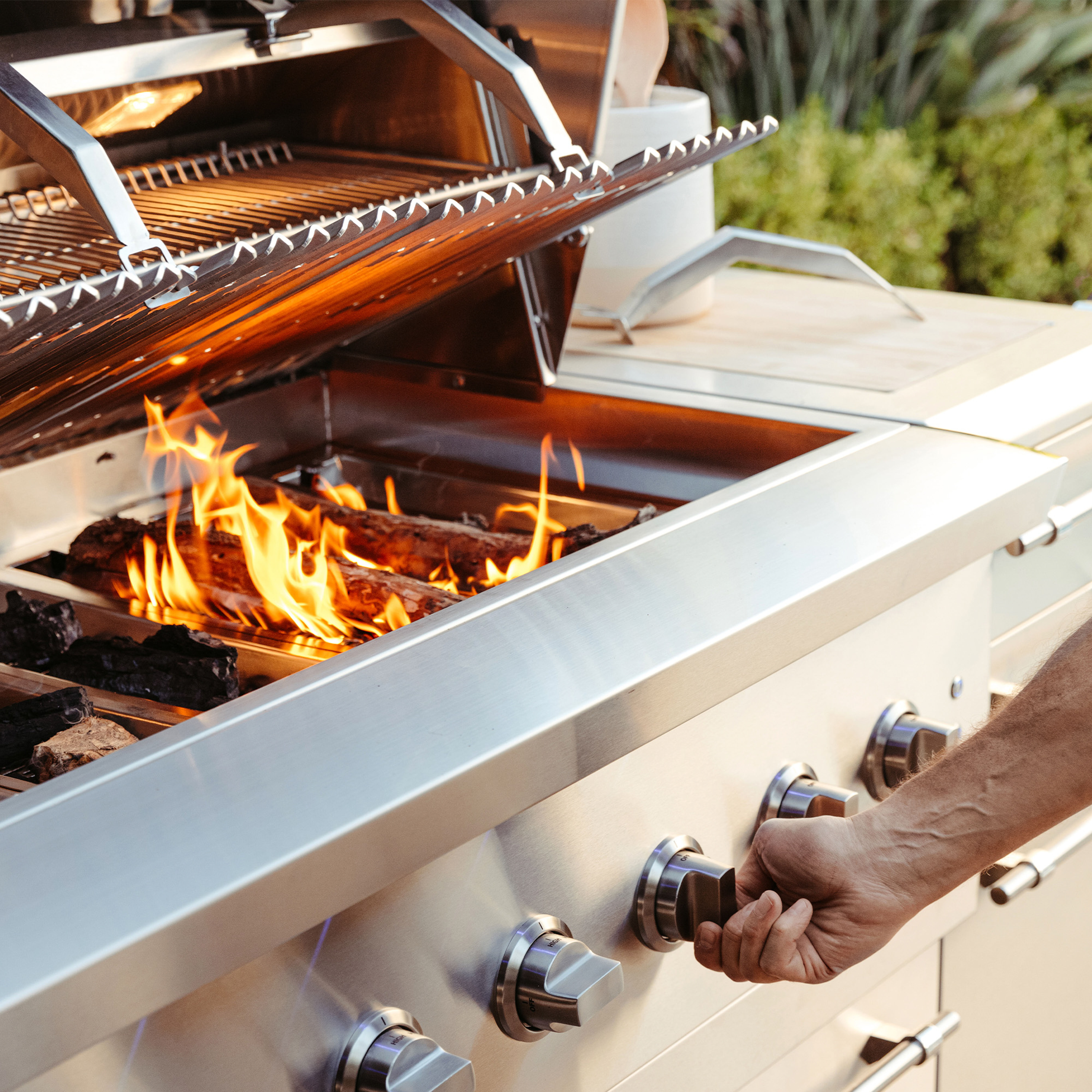 Pre-heat your gas or charcoal grill for a few minutes before you start grilling to remove any leftover debris or food scraps. 