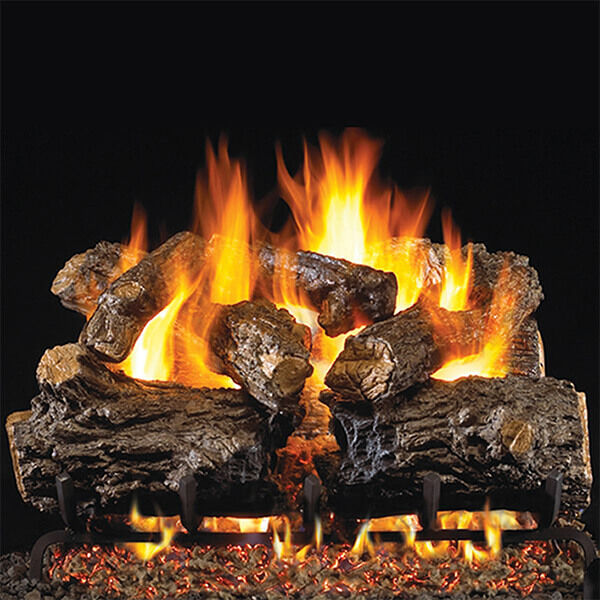 Real Fyre's Peterson Burnt Rustic Oak Vented Gas Log Set
