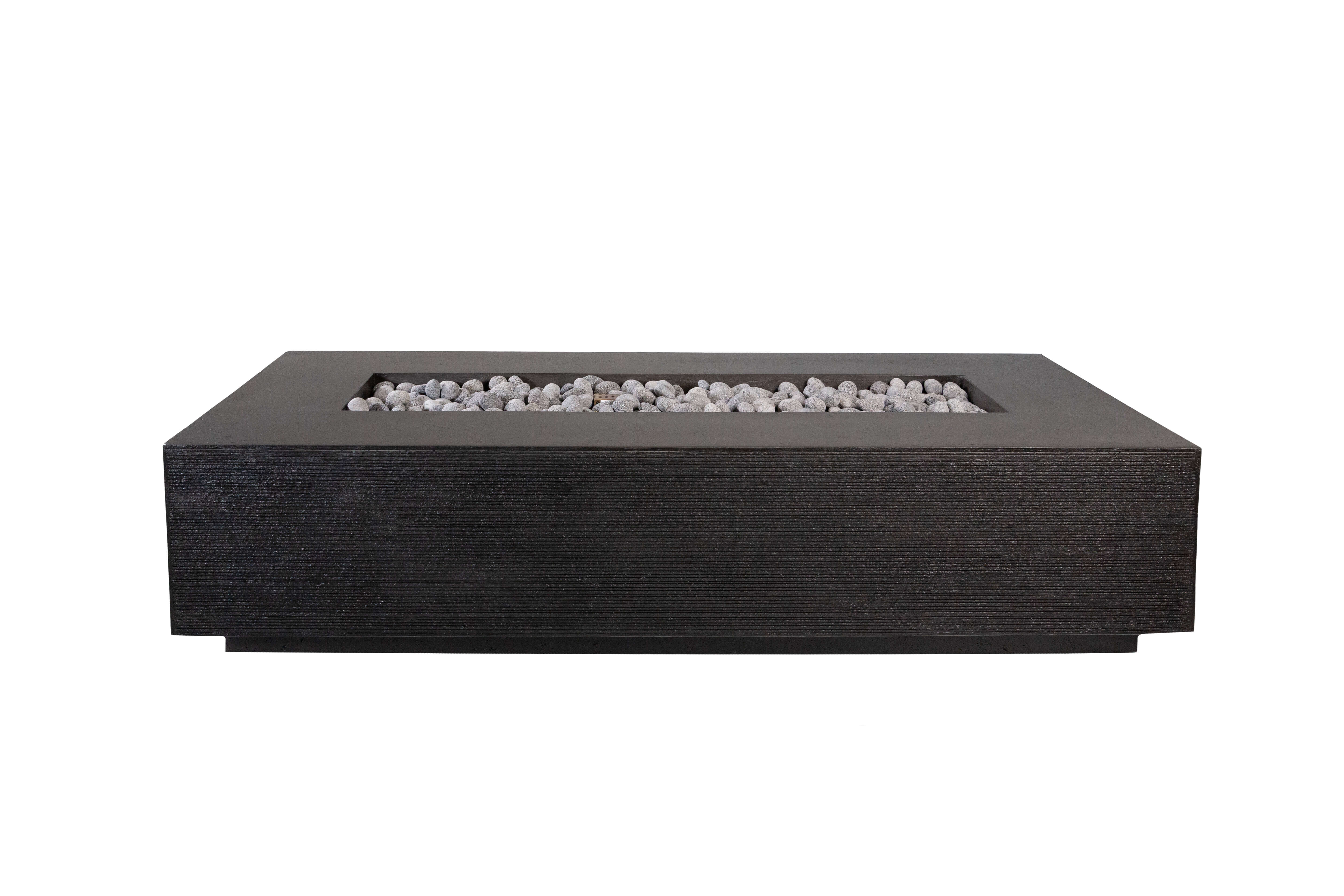 The Zen Gas Fire Pit in Onyx black