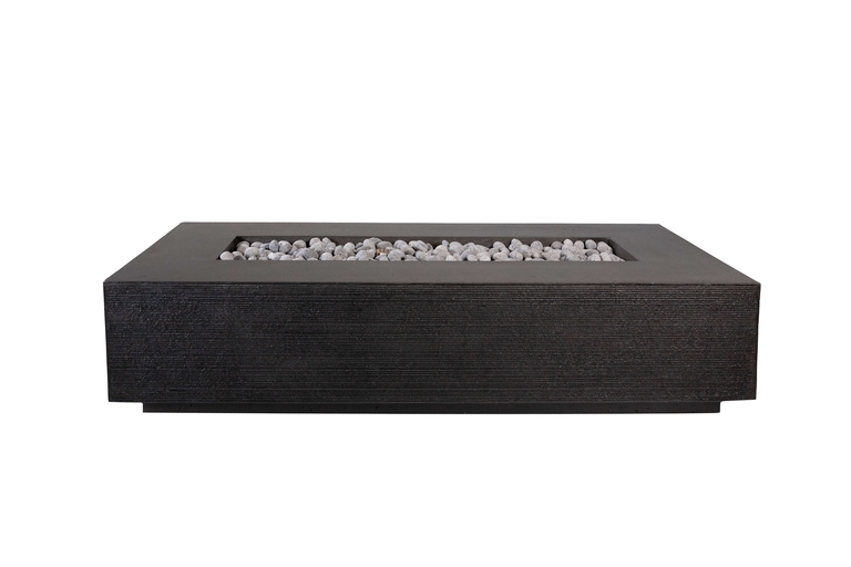 The Zen Gas Fire Pit in Onyx black