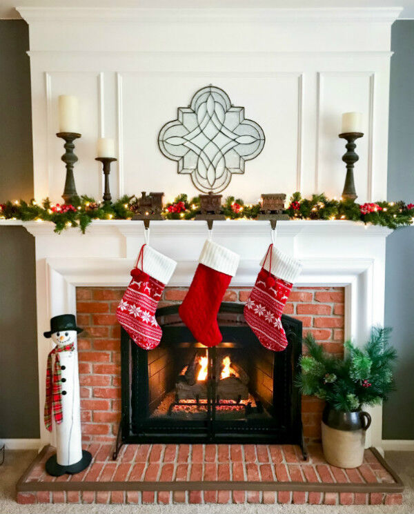 Traditional Christmas Mantel