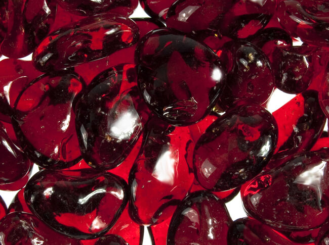 Smooth Red Fire Glass