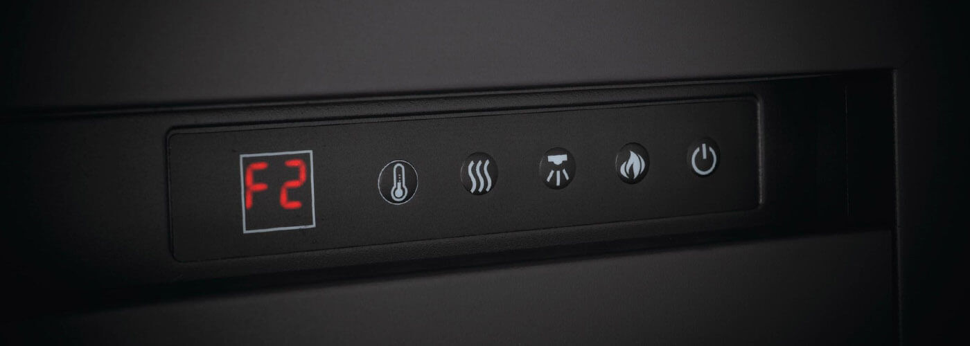 Photo of a Napoleon Ascent electric fireplace control panel