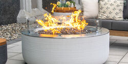 The ReForm Stack Gas Fire Pit by FlameCraft