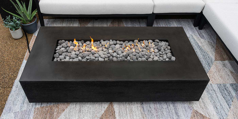 The FlameCraft Zen Gas Fire Pit in black