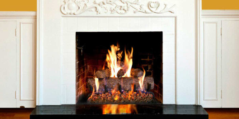 Modern Fireplace with Grand Canyon Gas Logs