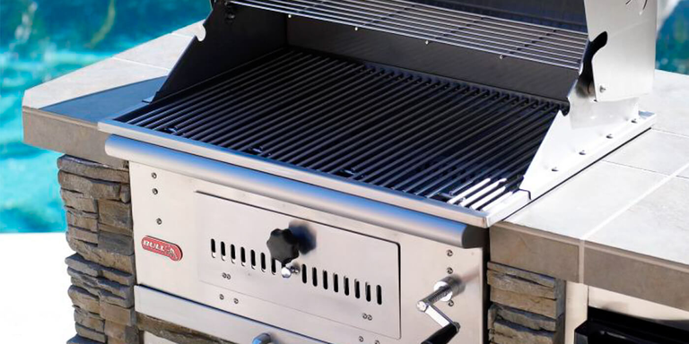 A charcoal grill