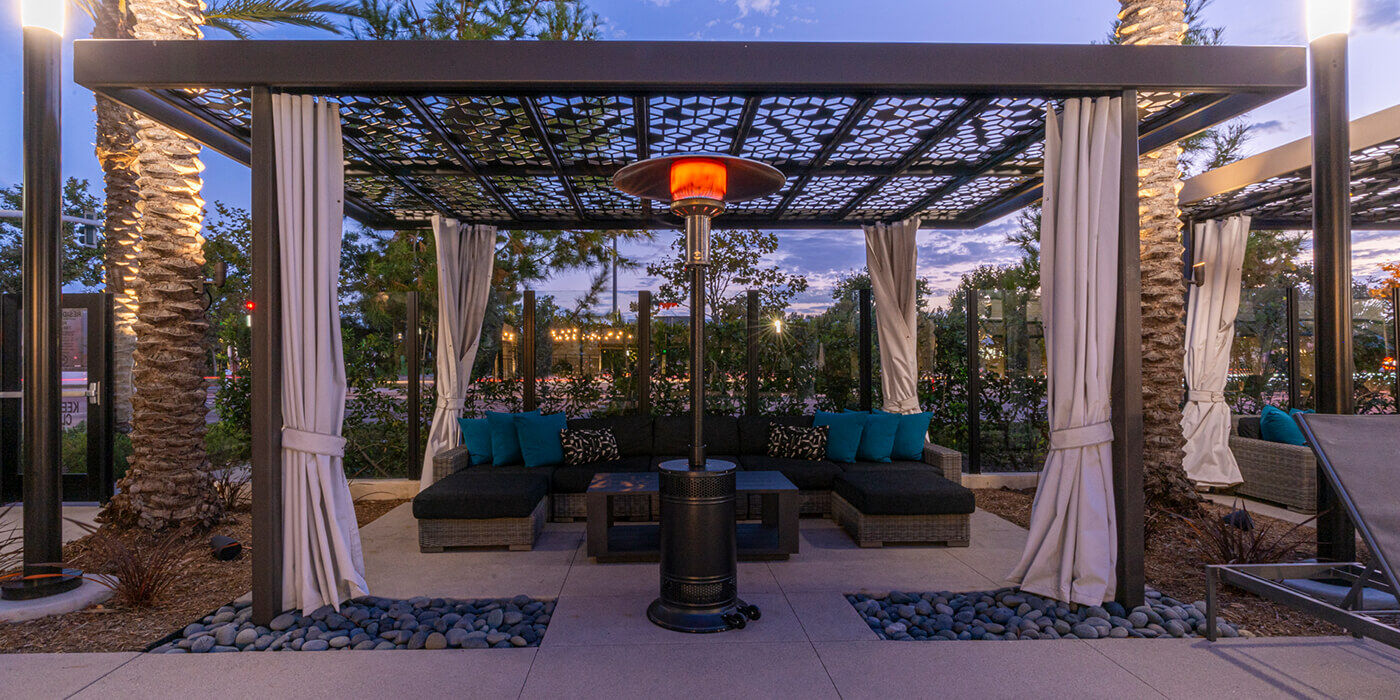 An freestanding propane patio heater from Infratech