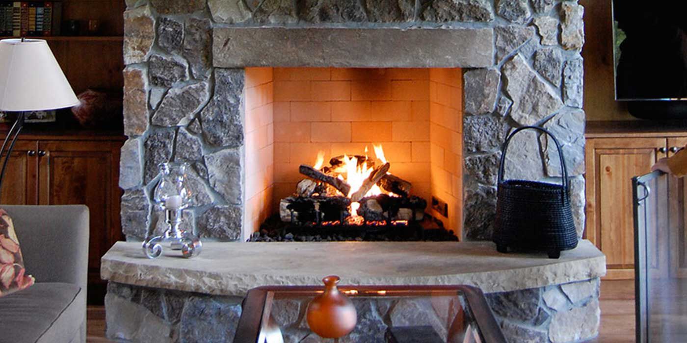 B-Vent fireplaces are also called Natural Vent fireplaces. They use a non-sealed venting system to draw air into the fire and expel exhaust outside your home.
