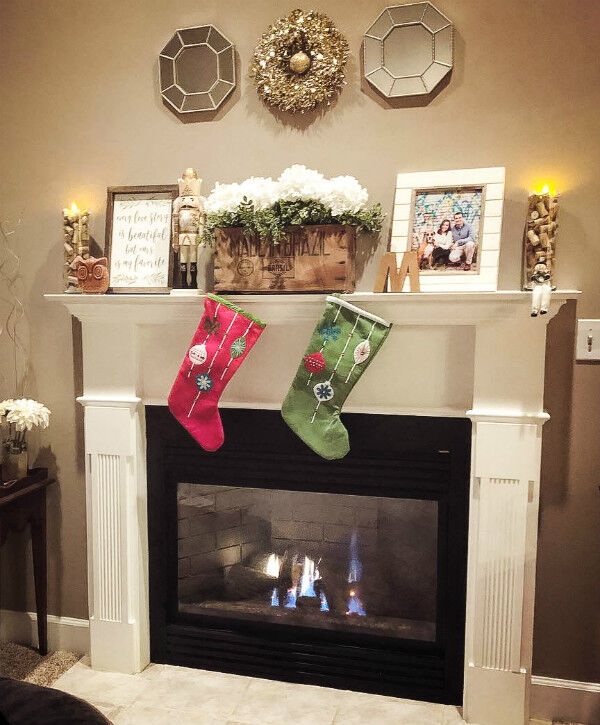 Modern Christmas Mantel