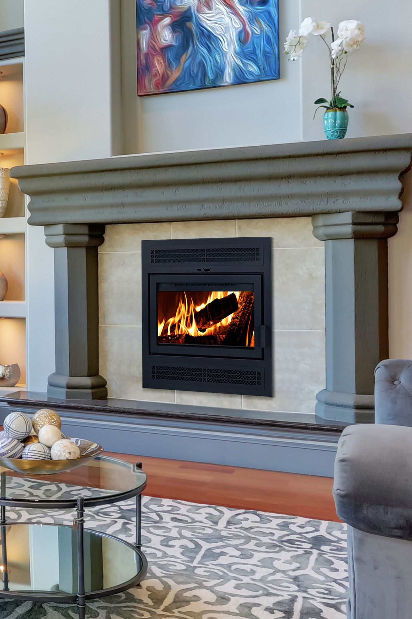 HPC Rolled Lava Stone Fire Place Stone 