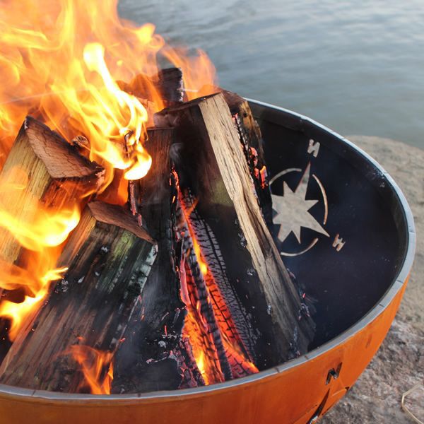 Navigator Wood Burning Fire Pit Close-Up