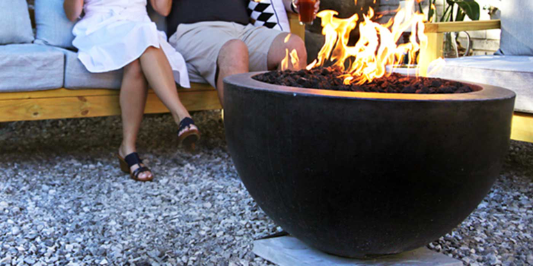 The Moderno 3 Gas Fire Pit by Prism Hardscapes