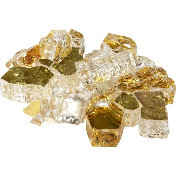Amber fire glass media