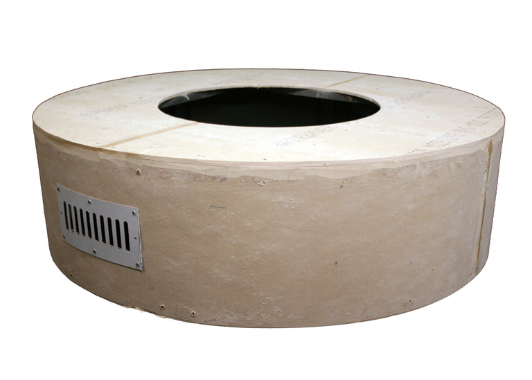 A pre-assembled, unfinished fire pit enclosure by HPC