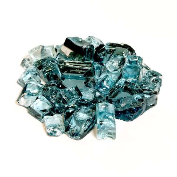 Topaz blue fire glass media
