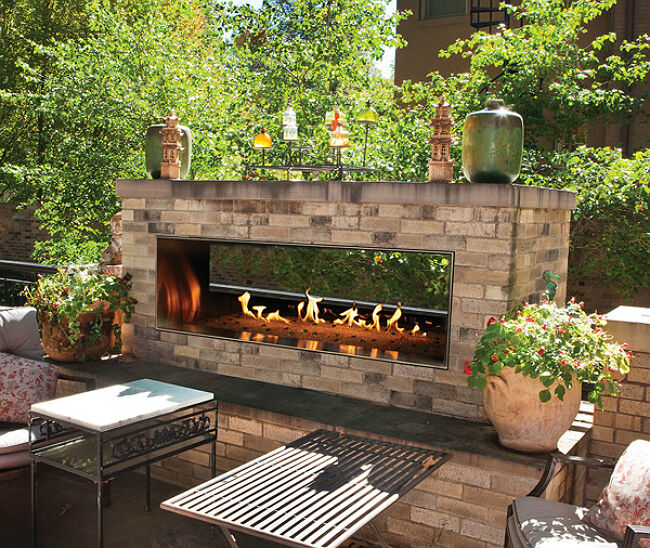 A Fire Pit Under Covered Patio, How To Make An Outdoor Gas Fireplace