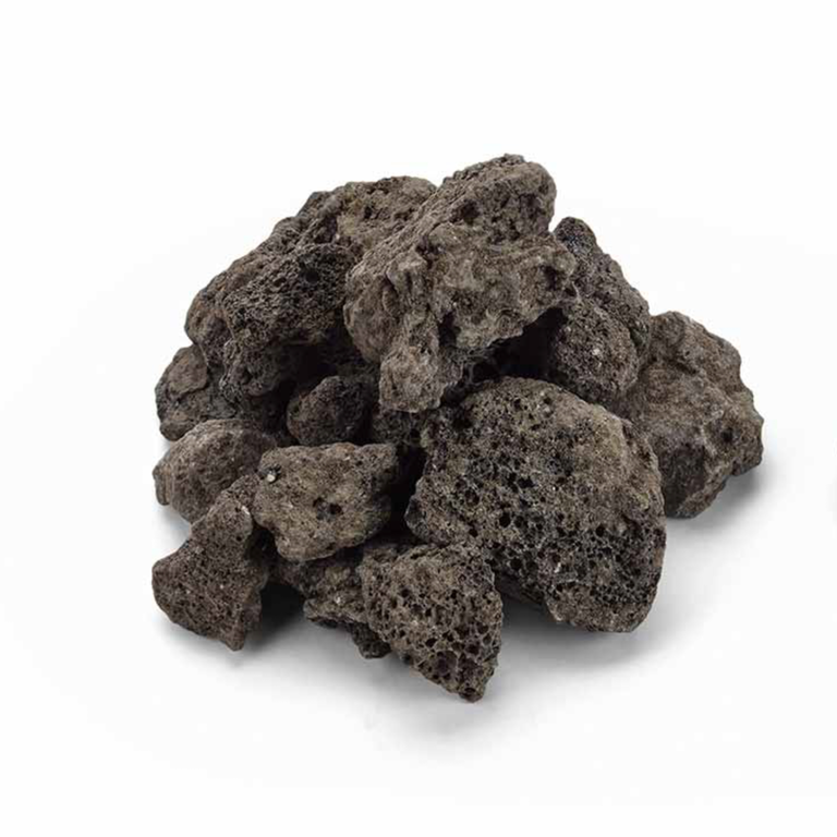 Lava rock fire media