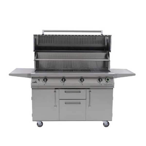 The 51-inch T-Series Stainless Steel Cart Mount Commercial Grill from PGS.