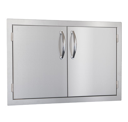 Double stainless steel access doors