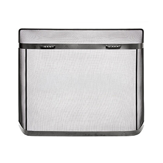 A black fireplace screen from the brand Northern Flame