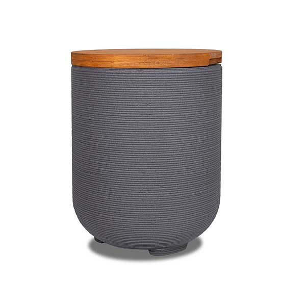 The ReForm Stack side table in Charcoal