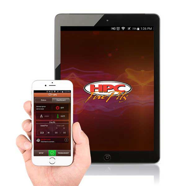 The EI Series Square Penta Burner by HPC can be operated with an app by connecting to a smart device via Bluetooth.