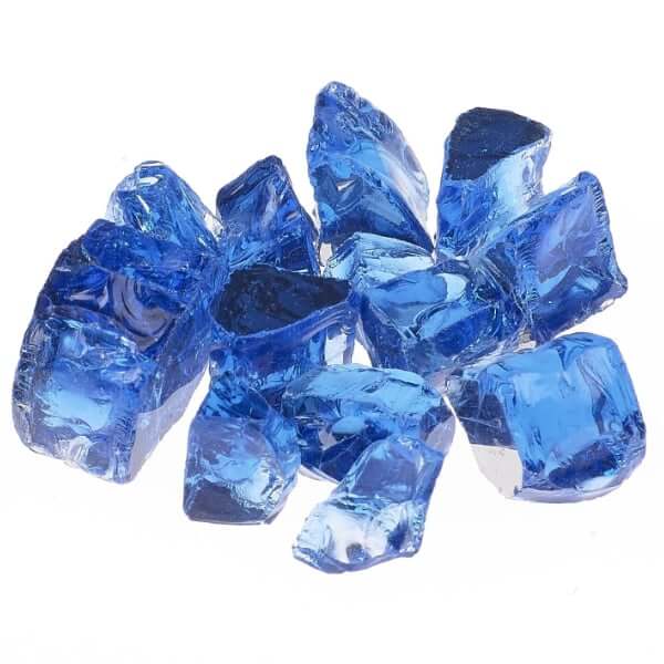 Blue fire glass media