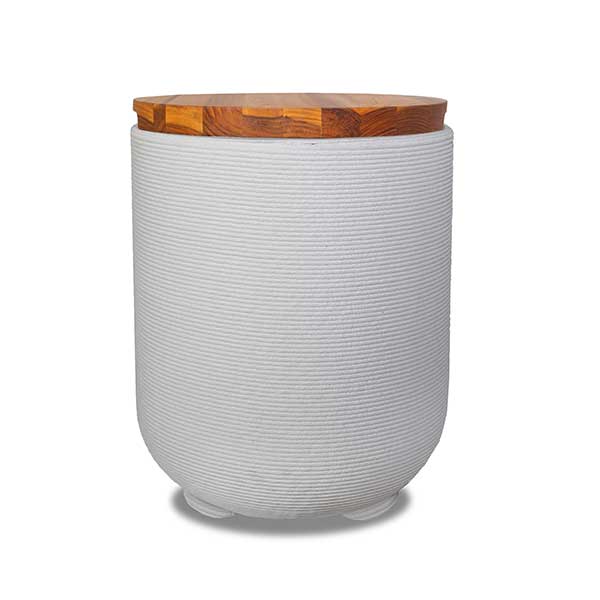 The ReForm Stack side table in Glacier