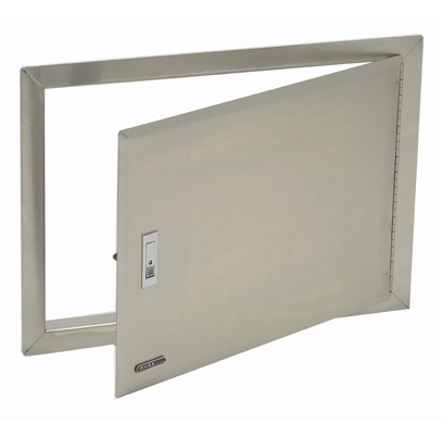 Single stainless steel grill access door