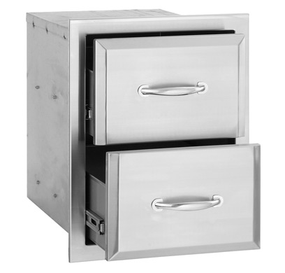Stainless steel pull-out storage drawers 