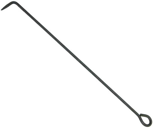 A single poker tool for wood fire pits