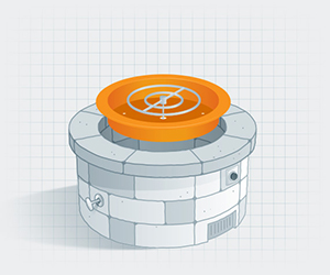 fire pit pan illustration